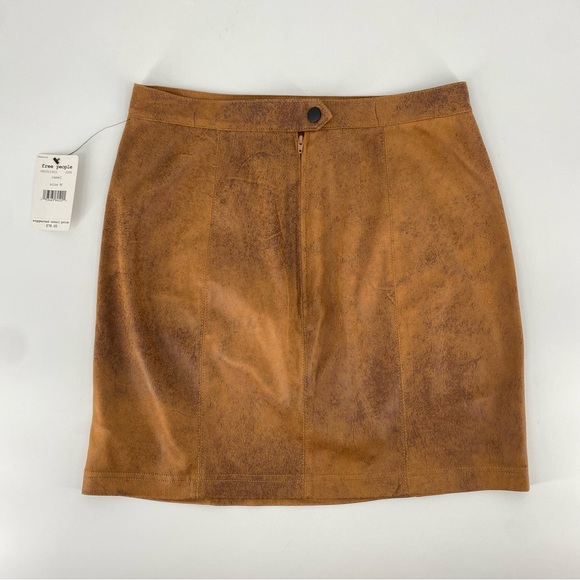 Free People Camel Rumi Ruched Mini Skirt NWT - Picture 9 of 10